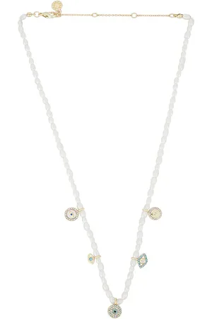 Baublebar Collar con adornos good eye en color ivory talla all en - Ivory. Talla all.