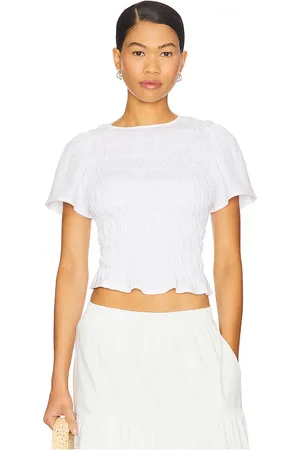 Sanctuary Better together smocked top en color talla L en - White. Talla L (también en M, S, XL, XS).