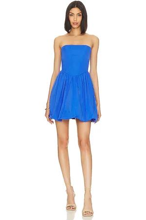Amanda Uprichard Vestido pompeo en color azul talla L en - Blue. Talla L (también en M).
