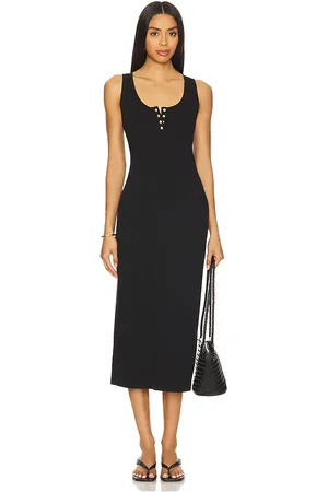 ANINE BING Vestido a media pierna sin mangas alessia en color talla L en - Black. Talla L (también en M, S, XS).