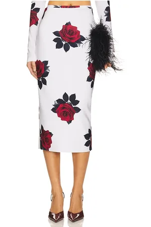 Norma Kamali Falda recta en color blanco talla M en - White. Talla M (también en S, XS, XXS).