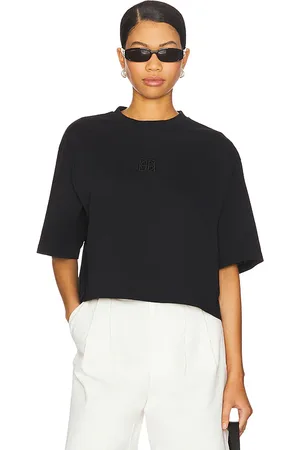 ANINE BING Camiseta recortada myers en color talla L en - Black. Talla L (también en M, S, XS).