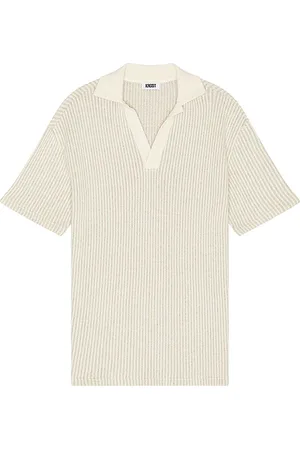 Saks Fifth Avenue Polo striped en color crema talla XL/1X en - Cream. Talla XL/1X (también en S).
