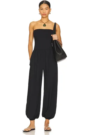 Susana Monaco Tube gathered ankle jumpsuit en color talla S en - Black. Talla S (también en XL).