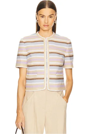 VERONICA BEARD Chaqueta wyatt en color tan,blue talla 0 en - Tan,Blue. Talla 0 (también en 00, 10, 12, 2, 4, 6, 8).