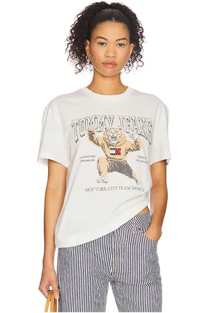 Tommy Hilfiger Camiseta varsity en color blanco talla L en - White. Talla L (también en M, S, XL/1X, XS).