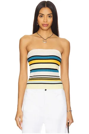 Solid The bria top en color amarillo, azul talla L en - Yellow,Blue. Talla L (también en XL).