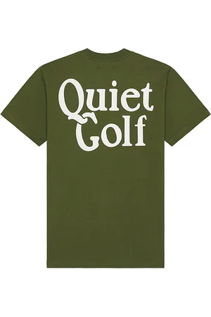 Quiet Golf Camiseta heritage stack en color talla L en - Olive. Talla L (también en M, S, XL/1X, XXL/2X).