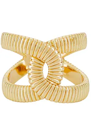 MIRANDA FRYE Anillo zoe en color oro metálico talla M/L en - Metallic Gold. Talla M/L (también en S/M).
