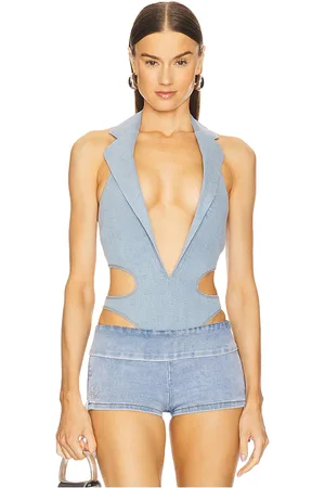 Poster Girl Body halter portia en color talla M en - Blue. Talla M (también en S, XS).