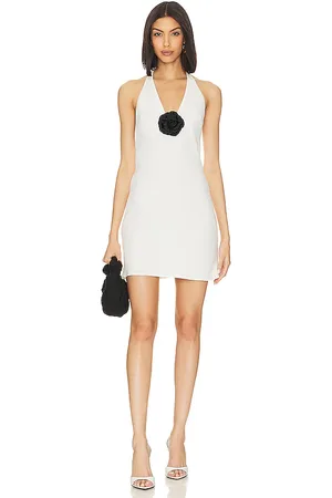 Amanda Uprichard Minivestido entela en color blanco talla L en - White. Talla L (también en XS).