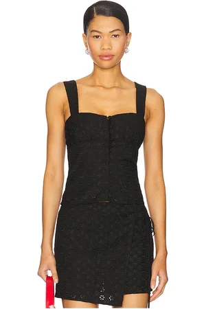 Tularosa Bennett top en color talla L en - Black. Talla L (también en M, S, XS, XXS).
