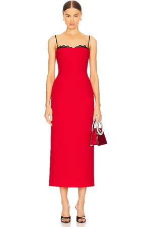 Ilkyaz Ozel Vestido midi nolie en color rojo talla 34/XS en - Red. Talla 34/XS (también