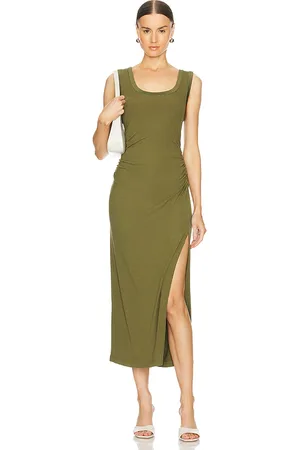 Simkhai Vestido trudy en color verde oliva talla L en - Olive. Talla L (también en S).