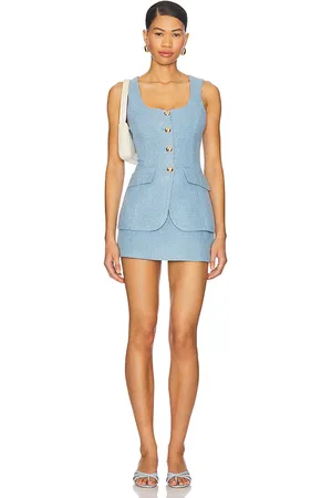 Amanda Uprichard X revolve kya romper en color bebe azul talla L en - Baby Blue. Talla L (también en M, S, XL, XS).