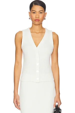 ENZA COSTA Top chaleco en color blanco talla L en - White. Talla L (también en M, S, XS).