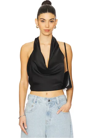 WeWoreWhat Top sin espalda en color talla L en - Black. Talla L (también en M, S, XL, XS, XXS).