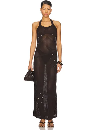 SIEDRES Vestido essens en color chocolate talla L en - Chocolate. Talla L (también en M, S).