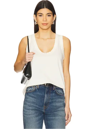 LnA Camiseta tirantes relaxed u en color ivory talla L en - Ivory. Talla L (también en M, S, XS).
