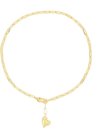 Jenny Collar lariat puffy heart en color oro metálico talla all en - Metallic Gold. Talla all.