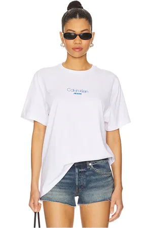 Calvin Klein Camiseta acid en color blanco talla L en - White. Talla L (también en M, S, XL/1X).