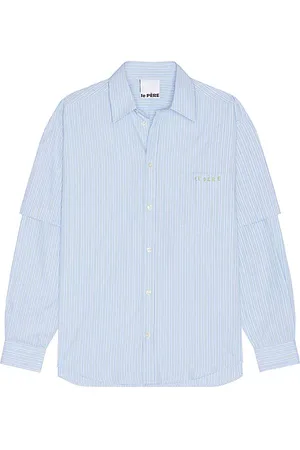 Le PÈRE Camisa le pre double sleeve en color bebe talla L en - Baby Blue. Talla L (también en M, S, XL/1X).
