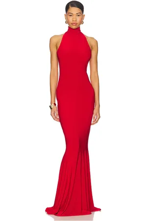 Norma Kamali Vestido de cola de pez con cuello halter de tortuga en color rojo talla L en - Red. Talla L (también en M, S, XL