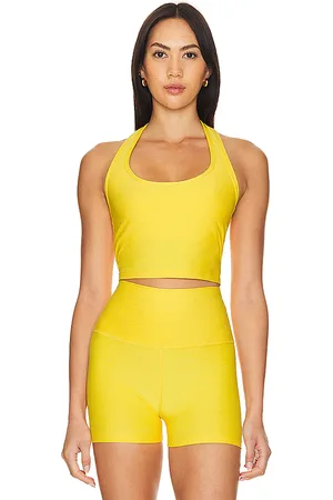 Beyond Yoga Camiseta sin mangas recortada spacedye well rounded en color amarillo talla M en - Yellow. Talla M (también