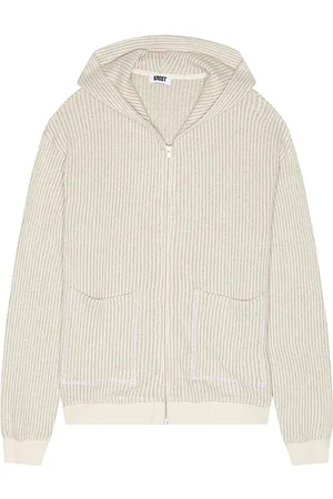 Saks Fifth Avenue Sudadera con capucha con cremallera striped en color beige talla L en - Beige. Talla L (también en M, S).