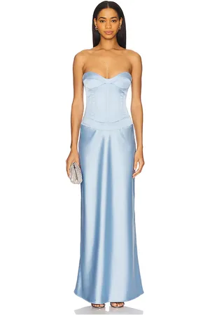 Anna October Maxivestido delancy en color bebe azul talla M en - Baby Blue. Talla M (también en XS).