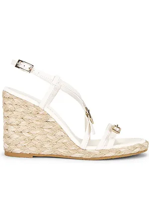 Stuart Weitzman Zapatos de cáñamo con cuña georgie en color crema talla 6 en - Cream. Talla 6 (también en 6.5, 7, 7.5