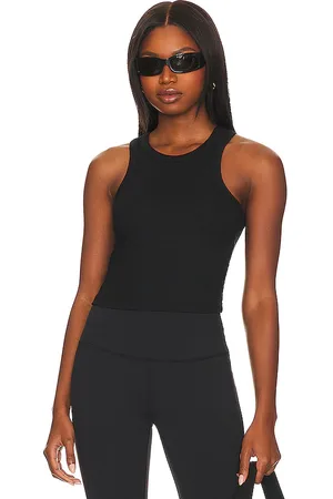 Splits59 Kiki rib crop top en color talla L en - Black. Talla L (también en M, S, XL, XS).