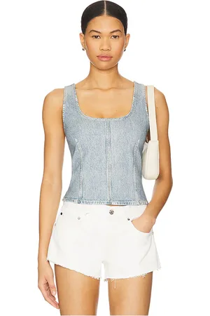 RAG&BONE Top sin mangas miramar en color azul talla L en - Blue. Talla L (también en M, S, XS, XXS).