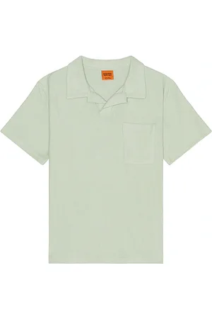 Rhythm Vintage terry polo en color verde salvia talla L en - Sage. Talla L (también en M, S, XL/1X).