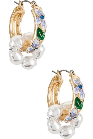 petit moments Aros grandes en color metallic gold,blue talla all en - Metallic Gold,Blue. Talla all.