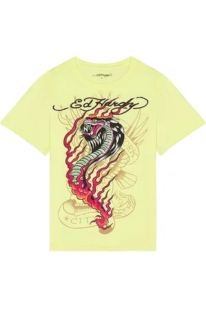 ED HARDY Camiseta cobra flame en color talla L en - Lemon. Talla L (también en M, S, XL/1X).