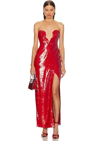 Michael Costello Vestido giselle en color talla L en - Red. Talla L (también en XS).