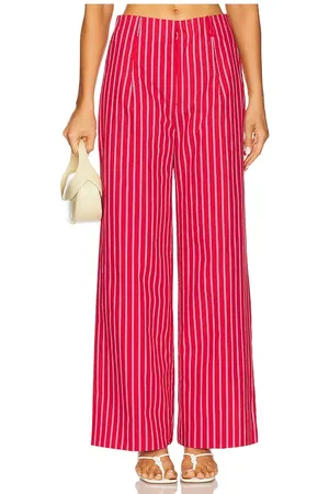 LINE & DOT Pantalón claudine en color talla L en - Red. Talla L (también en M, S, XS).