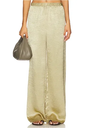 ENZA COSTA Pantalón satinado texturizado en color verde salvia talla 1 en - Sage. Talla 1 (también en 2, 3).