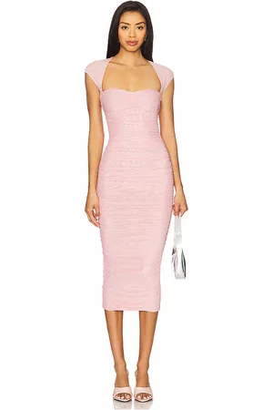 SER.O.YA Vestido midi kylie en color rubor talla L en - Blush. Talla L (también en M, S, XL, XS).