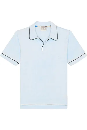 Scotch&Soda Toweling relaxed fit polo en color bebe azul talla L en - Baby Blue. Talla L (también en M, S, XL/1X).