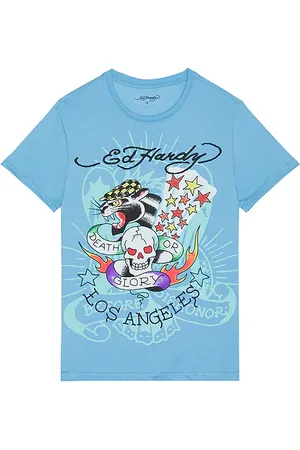 ED HARDY Camiseta skull panther en color azul talla L en - Blue. Talla L (también en M, S, XL/1X).
