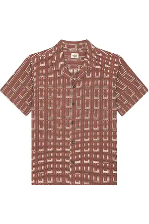Marine Dobby resort shirt en color burgundy talla L en - Burgundy. Talla L (también en M, S, XL/1X).