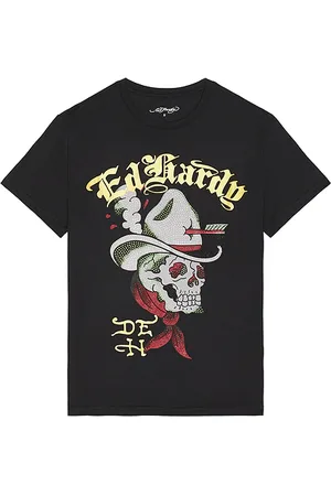 ED HARDY Camiseta cowboy skull en color talla L en - Black. Talla L (también en M, S, XL/1X).