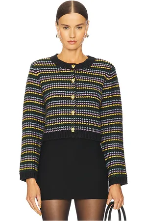 Cinq A Sept Cárdigan striped romina en color negro talla M en - Black. Talla M (también en S).