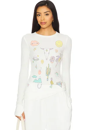 LAUREN MOSHI Mckinley dessert vibes fitted thermal top en color blanco talla L en - White. Talla L (también en M, S, XL, XS).