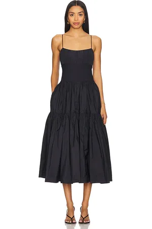 Cinq A Sept Vestido midi ginny en color negro talla 0 en - Black. Talla 0 (también en 10, 2, 4, 6).