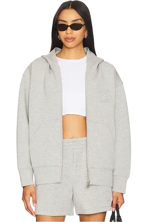 ANINE BING Capucha con cremallera bond en color gris talla L en - Grey. Talla L (también en M, S, XS).