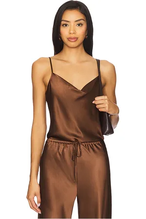 VERONICA BEARD Sola top en color chocolate talla 0 en - Chocolate. Talla 0 (también en 00, 10, 12, 2, 4, 6, 8).