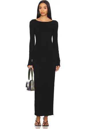 Cotton Citizen Maxivestido manga larga marbella en color negro talla L en - Black. Talla L (también en M, S, XS).